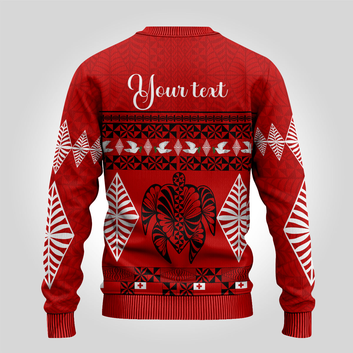 Personalised Tonga Kilisimasi Fiefia Ugly Christmas Sweater Merry Christmas with Turtle Ngatu Pattern LT9 - Polynesian Pride