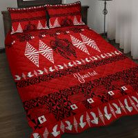 Personalised Tonga Kilisimasi Fiefia Quilt Bed Set Merry Christmas with Turtle Ngatu Pattern LT9 - Polynesian Pride