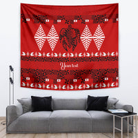 Personalised Tonga Kilisimasi Fiefia Tapestry Merry Christmas with Turtle Ngatu Pattern LT9 - Polynesian Pride