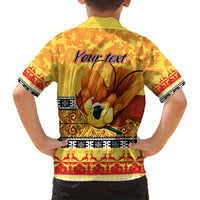 Personalised PNG Hamamas Krismas Hawaiian Shirt Papua New Guinea Bird Of Paradise Merry Christmas Gold Style LT9 - Polynesian Pride