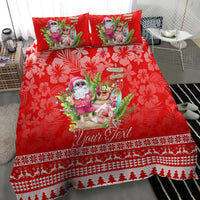 Personalised Hawaii Mele Kalikimaka Bedding Set Santa Beach Merry Christmas LT9 - Polynesian Pride