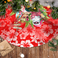 Personalised Hawaii Mele Kalikimaka Tree Skirt Santa Beach Merry Christmas LT9 - Polynesian Pride