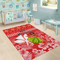 Hawaii Mele Kalikimaka Area Rug Santa Claus and Hula Dancing Merry Christmas LT9 - Polynesian Pride