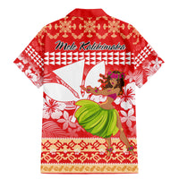 Hawaii Mele Kalikimaka Family Matching Mermaid Dress and Hawaiian Shirt Santa Claus and Hula Dancing Merry Christmas LT9 - Polynesian Pride