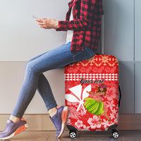 Personalised Hawaii Mele Kalikimaka Luggage Cover Santa Claus and Hula Dancing Merry Christmas LT9 - Polynesian Pride