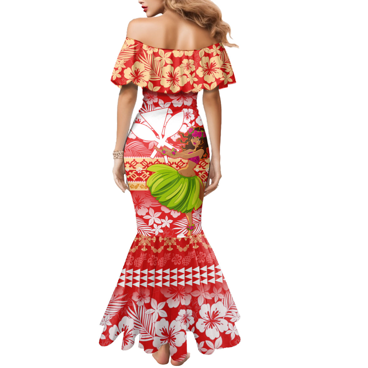 Personalised Hawaii Mele Kalikimaka Mermaid Dress Santa Claus and Hula Dancing Merry Christmas LT9 - Polynesian Pride