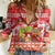 Personalised Hawaii Mele Kalikimaka Women Casual Shirt Santa Claus and Hula Dancing Merry Christmas LT9 Female Red - Polynesian Pride
