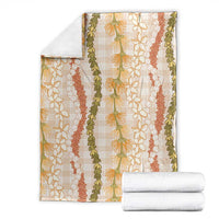 Hawaiian Ohia Lehua Lei Blanket Plaid Palaka Ahiehie Pattern - Polynesian Pride