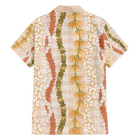 Hawaiian Ohia Lehua Lei Family Matching Short Sleeve Bodycon Dress and Hawaiian Shirt Plaid Palaka Ahiehie Pattern - Polynesian Pride