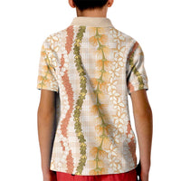 Hawaiian Ohia Lehua Lei Kid Polo Shirt Plaid Palaka Ahiehie Pattern - Polynesian Pride