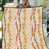 Hawaiian Ohia Lehua Lei Quilt Plaid Palaka Ahiehie Pattern - Polynesian Pride