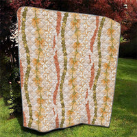 Hawaiian Ohia Lehua Lei Quilt Plaid Palaka Ahiehie Pattern - Polynesian Pride