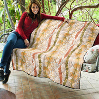 Hawaiian Ohia Lehua Lei Quilt Plaid Palaka Ahiehie Pattern - Polynesian Pride