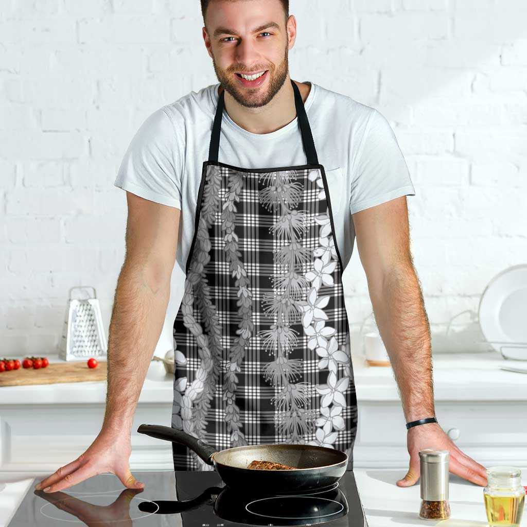 Hawaiian Ohia Lehua Lei Apron Plaid Palaka Eleele Pattern - Polynesian Pride