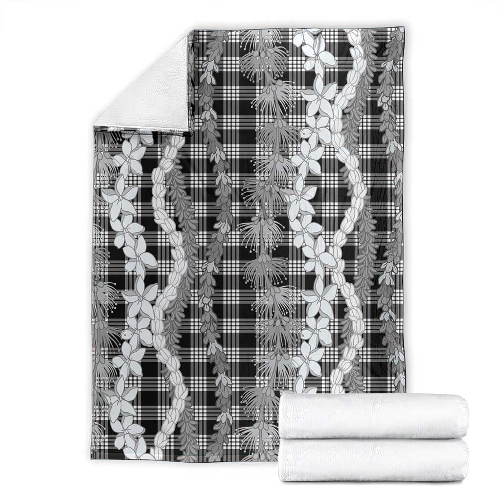 Hawaiian Ohia Lehua Lei Blanket Plaid Palaka Eleele Pattern - Polynesian Pride