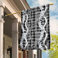 Hawaiian Ohia Lehua Lei Garden Flag Plaid Palaka Eleele Pattern - Polynesian Pride