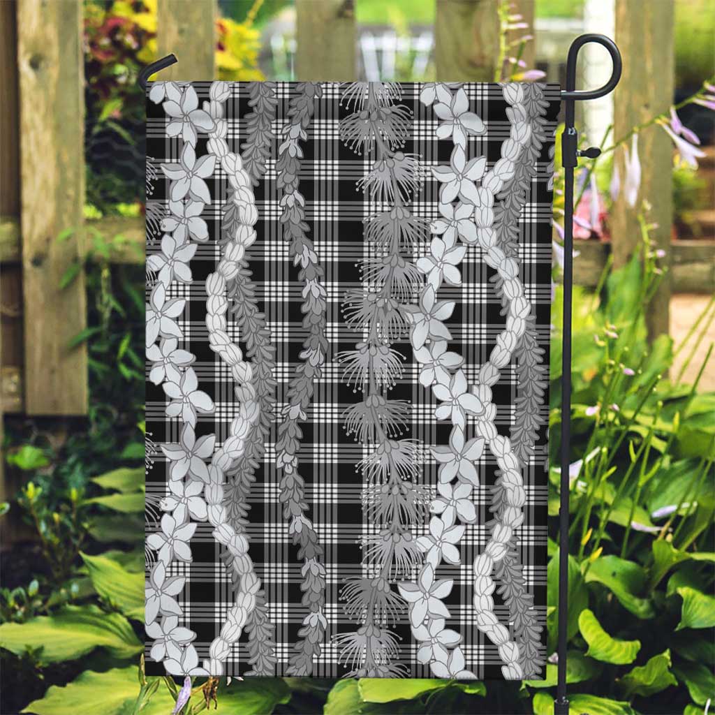 Hawaiian Ohia Lehua Lei Garden Flag Plaid Palaka Eleele Pattern - Polynesian Pride