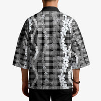 Hawaiian Ohia Lehua Lei Kimono Plaid Palaka Eleele Pattern - Polynesian Pride