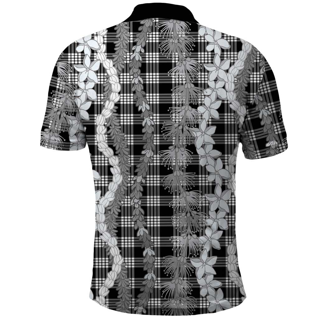 Hawaiian Ohia Lehua Lei Polo Shirt Plaid Palaka Eleele Pattern - Polynesian Pride
