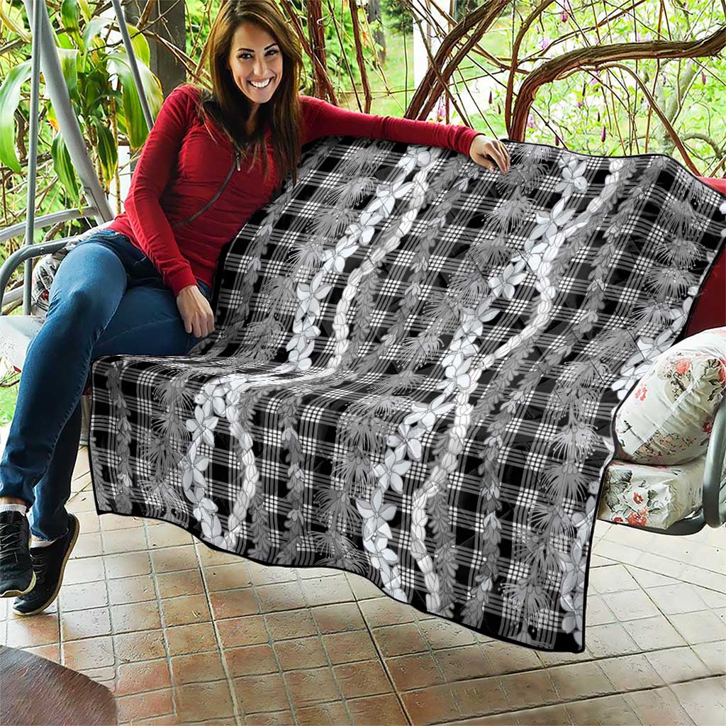 Hawaiian Ohia Lehua Lei Quilt Plaid Palaka Eleele Pattern - Polynesian Pride