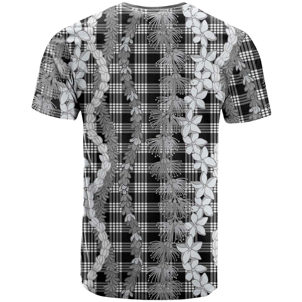 Hawaiian Ohia Lehua Lei T Shirt Plaid Palaka Eleele Pattern - Polynesian Pride