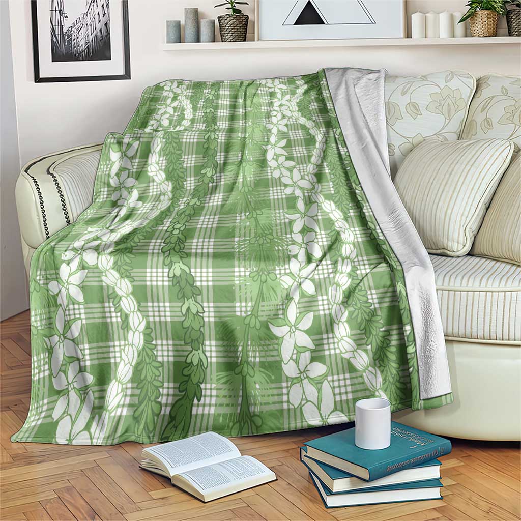 Hawaiian Ohia Lehua Lei Blanket Plaid Palaka Omaomao Pattern - Polynesian Pride