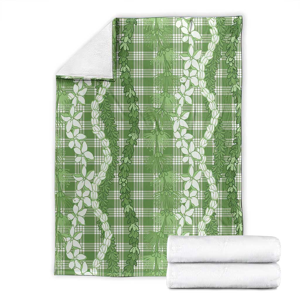 Hawaiian Ohia Lehua Lei Blanket Plaid Palaka Omaomao Pattern - Polynesian Pride