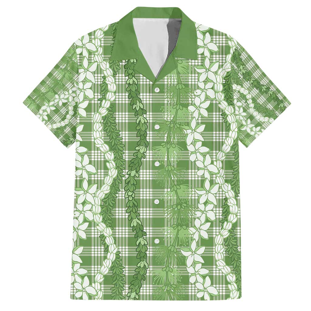 Hawaiian Ohia Lehua Lei Hawaiian Shirt Plaid Palaka Omaomao Pattern - Polynesian Pride