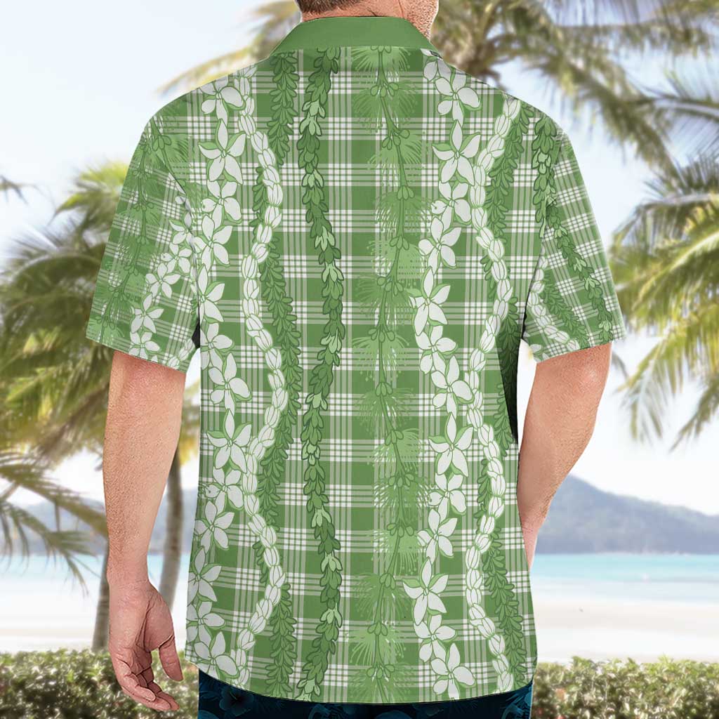 Hawaiian Ohia Lehua Lei Hawaiian Shirt Plaid Palaka Omaomao Pattern - Polynesian Pride