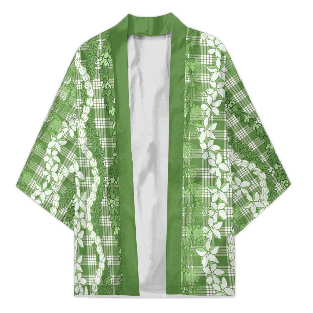 Hawaiian Ohia Lehua Lei Kimono Plaid Palaka Omaomao Pattern - Polynesian Pride