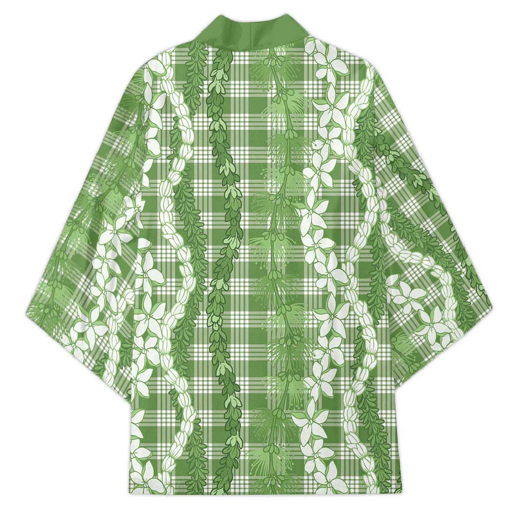 Hawaiian Ohia Lehua Lei Kimono Plaid Palaka Omaomao Pattern - Polynesian Pride