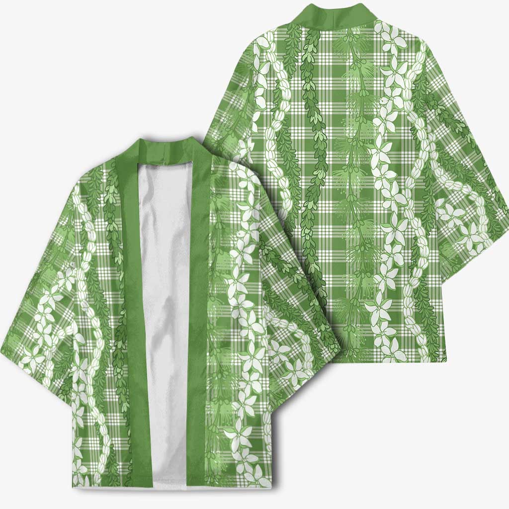 Hawaiian Ohia Lehua Lei Kimono Plaid Palaka Omaomao Pattern - Polynesian Pride