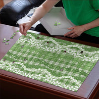 Hawaiian Ohia Lehua Lei Puzzle Plaid Palaka Omaomao Pattern - Polynesian Pride