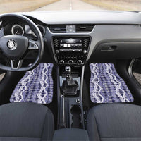 Hawaiian Ohia Lehua Lei Car Mats Plaid Palaka Uliuli hohonu Pattern - Polynesian Pride