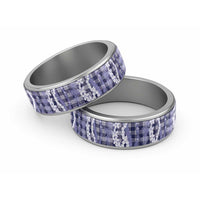 Hawaiian Ohia Lehua Lei Classic Ring Plaid Palaka Uliuli hohonu Pattern - Polynesian Pride