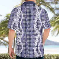 Hawaiian Ohia Lehua Lei Hawaiian Shirt Plaid Palaka Uliuli hohonu Pattern - Polynesian Pride
