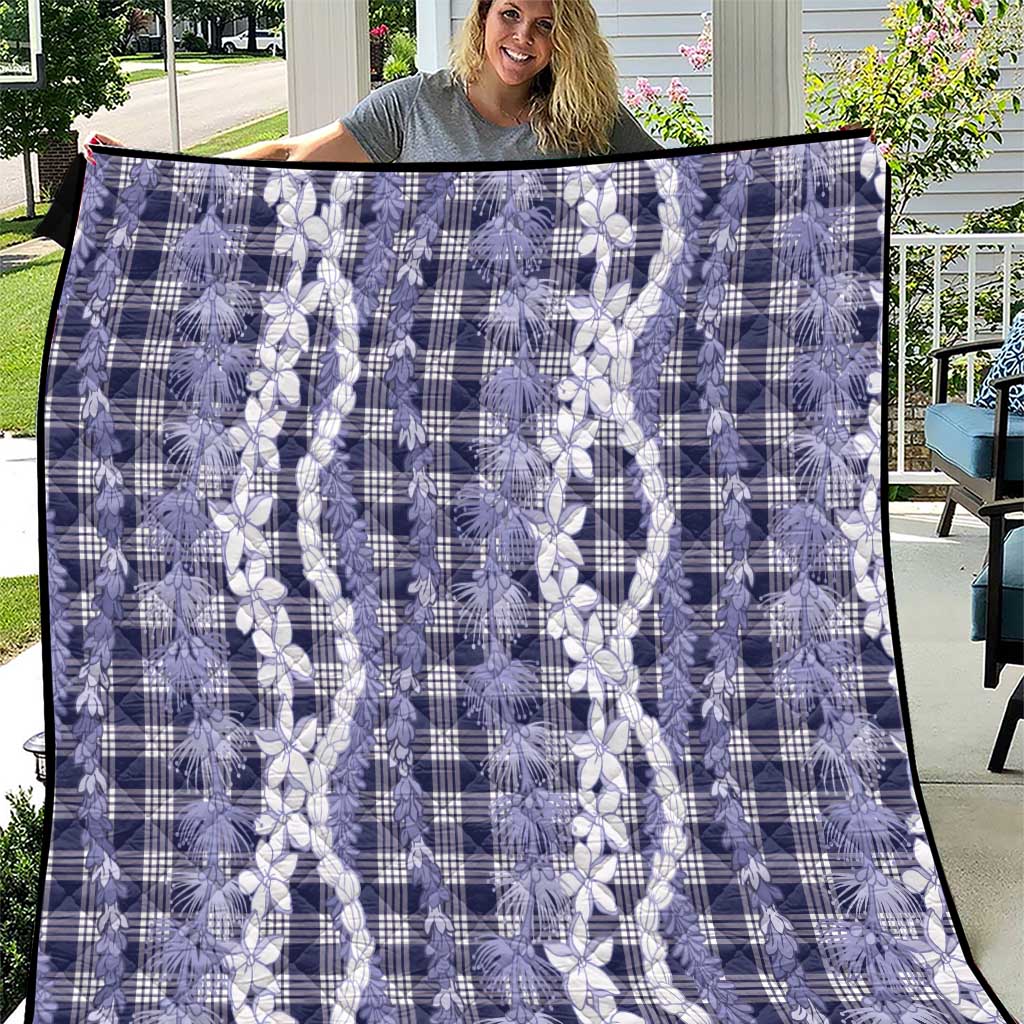 Hawaiian Ohia Lehua Lei Quilt Plaid Palaka Uliuli hohonu Pattern - Polynesian Pride