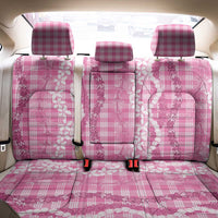Hawaiian Ohia Lehua Lei Back Car Seat Cover Plaid Palaka Akala Pattern - Polynesian Pride