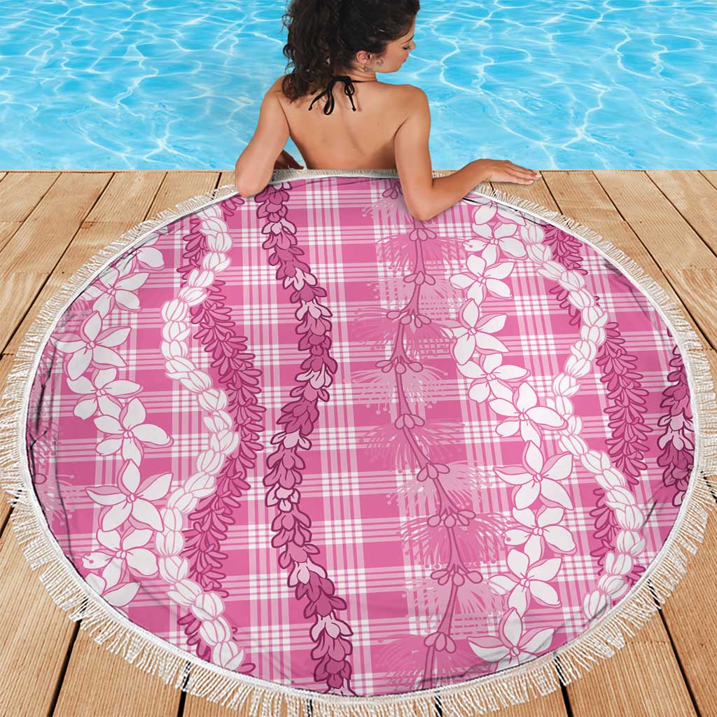 Hawaiian Ohia Lehua Lei Beach Blanket Plaid Palaka Akala Pattern - Polynesian Pride