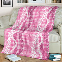 Hawaiian Ohia Lehua Lei Blanket Plaid Palaka Akala Pattern - Polynesian Pride