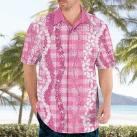 Hawaiian Ohia Lehua Lei Hawaiian Shirt Plaid Palaka Akala Pattern - Polynesian Pride