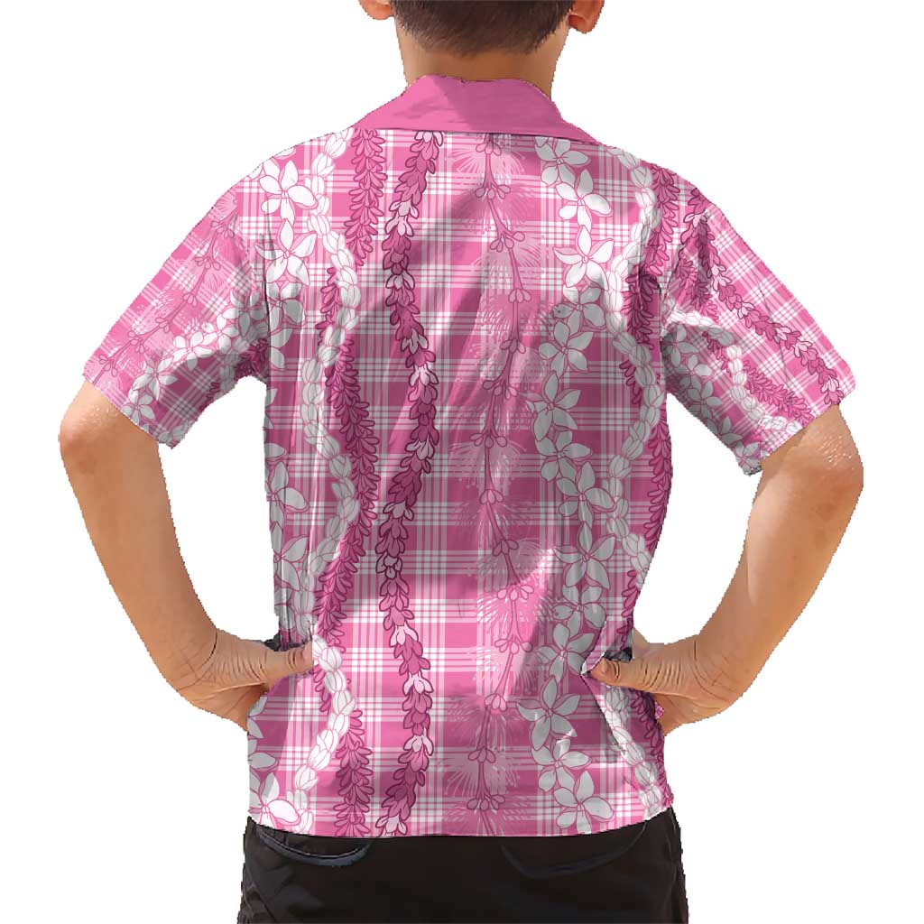 Hawaiian Ohia Lehua Lei Hawaiian Shirt Plaid Palaka Akala Pattern - Polynesian Pride