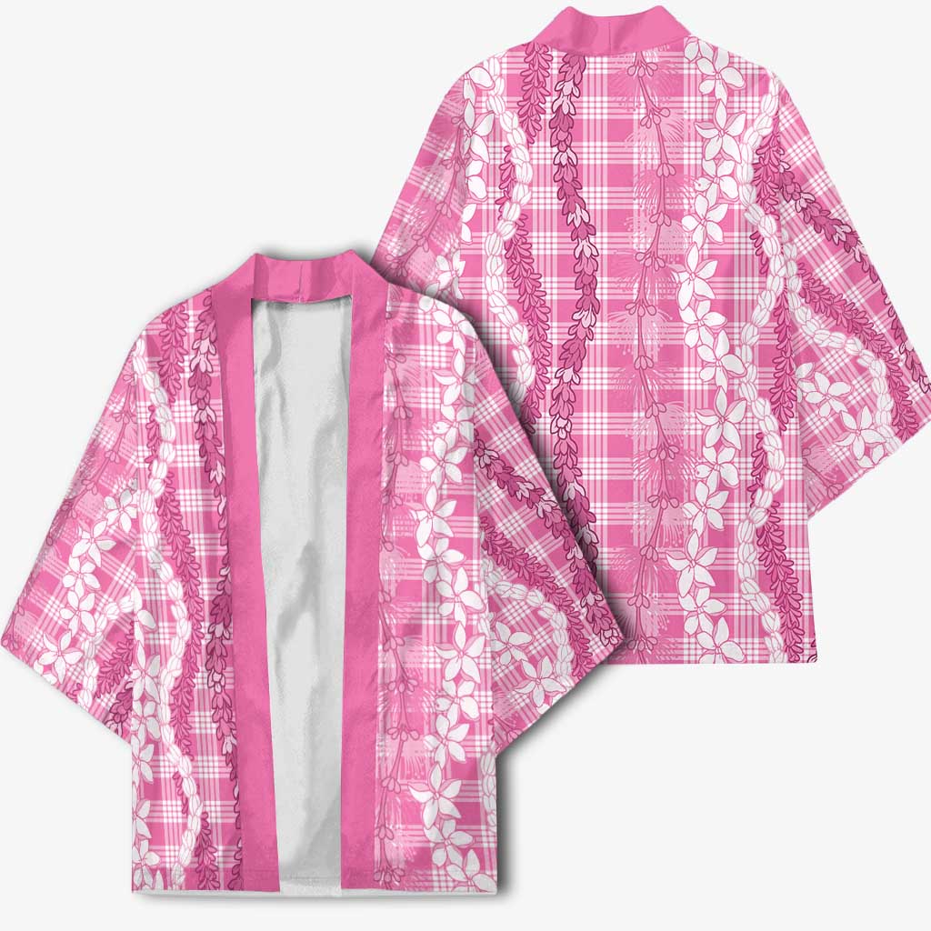 Hawaiian Ohia Lehua Lei Kimono Plaid Palaka Akala Pattern - Polynesian Pride