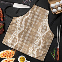 Hawaiian Ohia Lehua Lei Apron Plaid Palaka Kalaihaahaa Pattern - Polynesian Pride
