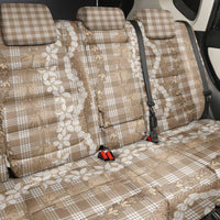 Hawaiian Ohia Lehua Lei Back Car Seat Cover Plaid Palaka Kalaihaahaa Pattern - Polynesian Pride