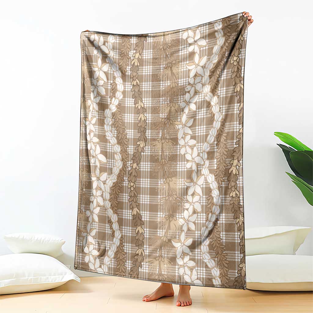 Hawaiian Ohia Lehua Lei Blanket Plaid Palaka Kalaihaahaa Pattern - Polynesian Pride