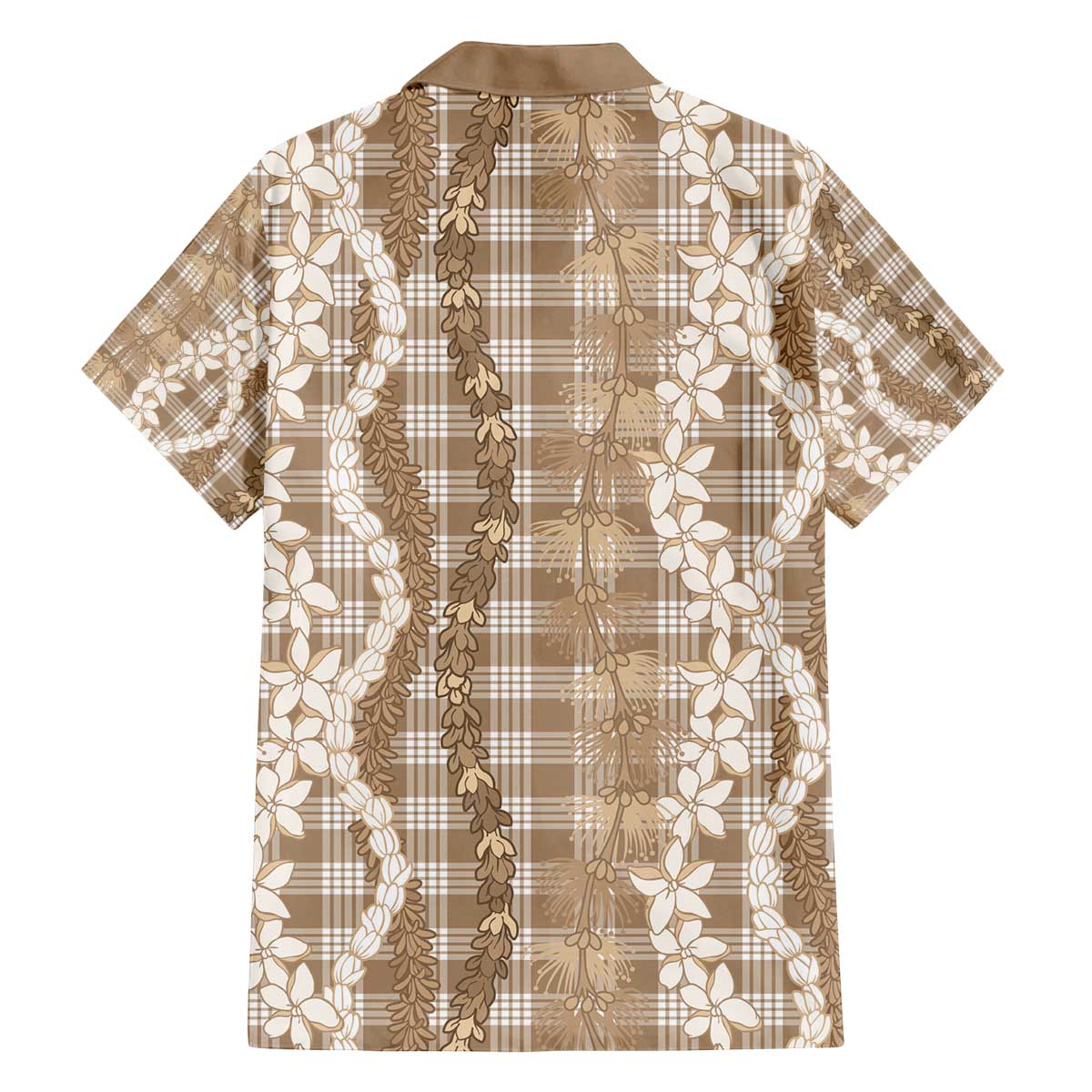 Hawaiian Ohia Lehua Lei Family Matching Off The Shoulder Long Sleeve Dress and Hawaiian Shirt Plaid Palaka Kalaihaahaa Pattern - Polynesian Pride