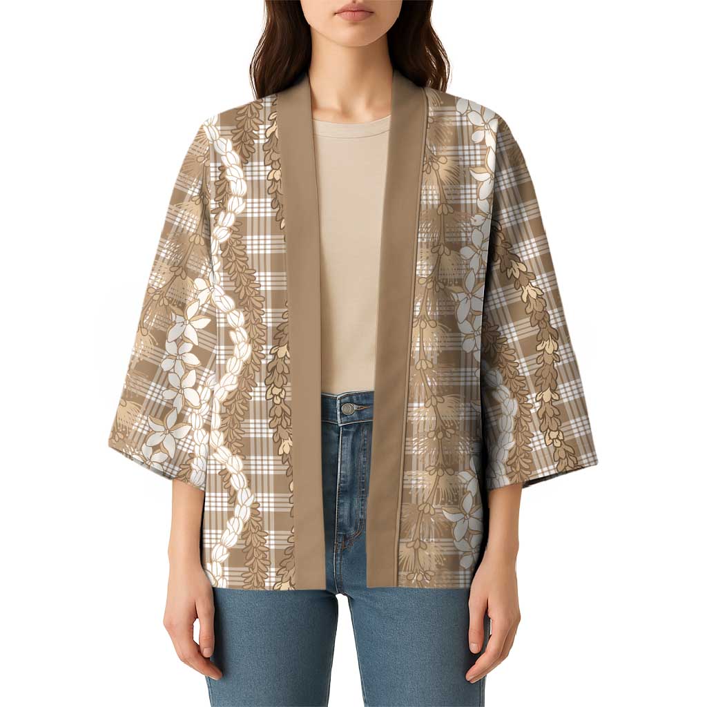 Hawaiian Ohia Lehua Lei Kimono Plaid Palaka Kalaihaahaa Pattern - Polynesian Pride