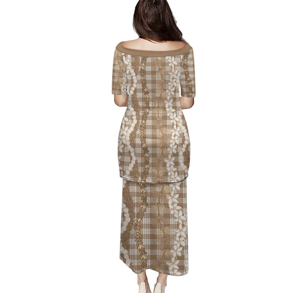 Hawaiian Ohia Lehua Lei Puletasi Plaid Palaka Kalaihaahaa Pattern - Polynesian Pride