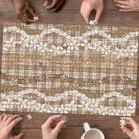 Hawaiian Ohia Lehua Lei Puzzle Plaid Palaka Kalaihaahaa Pattern - Polynesian Pride